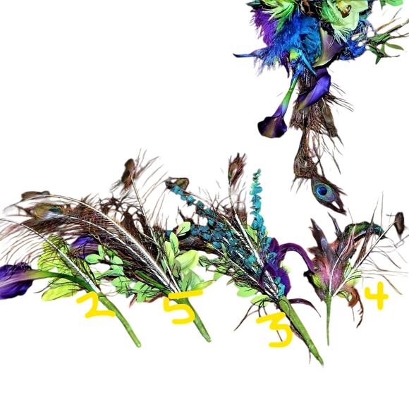 Peacock~Ostrich~Orchid~Calla Lily Wed Home Decor - Picture 7 of 8